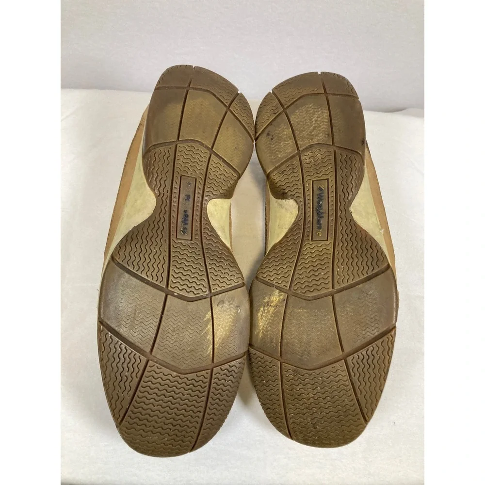 West Marine Performance Slip-On Men‎ 10.5 Tan Leather Mesh Boat Shoes 2520